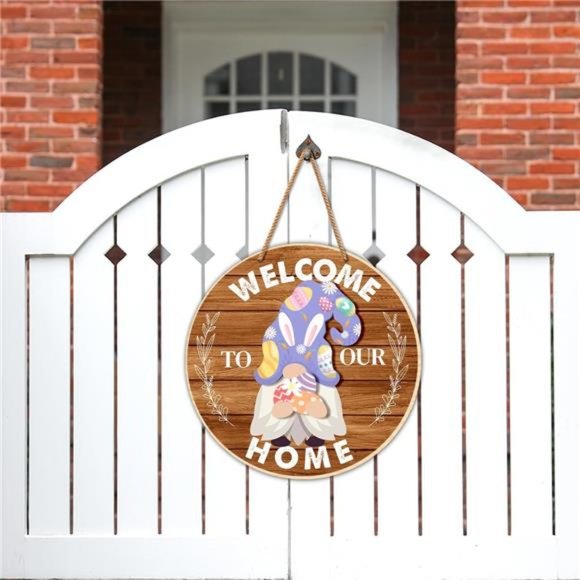 Interchangeable Welcome Sign for Front Door Welcome to Our Home Wreath Sign - Picture 6 of 8